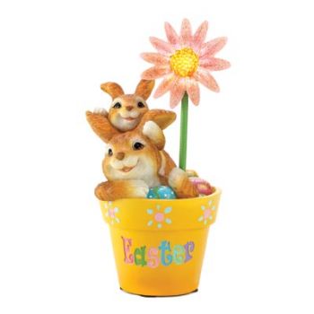 Home Locomotion 10014629 Easter Bunnies Flowerpot