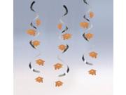 Club Pack of 30 Sunkissed Orange Mortar Board Cap Hat Graduation Day Dizzy Dangler Hanging Party Decorations