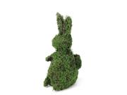 13.75" Brown Vine and Green Moss Bunny Rabbit with Back Basket Spring Table Top Easter Decoration