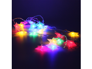Star Battery Operated LED Christmas String Lights - RGBY, 2 Work Modes, 7.3ft Length, 20pcs Stars for Christmas, Holiday, Party, Event Decorative Lighting