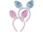 Club Pack of 12 Blue and Pink Easter Egg Bopper Headbands Costume Accessories