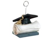 Pack of 6 Graduation Cap Photo or Balloon Holder Decorative Party Centerpieces 6 oz.