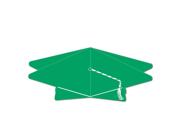 Club Pack of 12 Forest Green 3-D Graduation Cap Party Table Centerpiece 10.5"