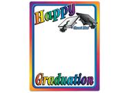 Club Pack of 12 Rainbow Colored "Happy Graduation" Party-Graph Party Decorations 23"