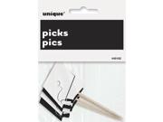 Black White Graduation Cap Decoration Cupcake Muffin Topper Picks, 8 Pack