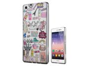 Huawei Y6 Gel Silicone Case All Edges Protection Cover C0287 - Cool Cute Fun Doodle Art Illustration School Sketch Omg Fashion Quotes Ice Cream Unicorn Party Tr
