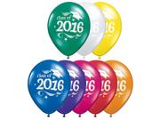 Qualatex Class of 2016 Graduation Grad Cap 11" Latex Balloons, Assorted, 24 Pack