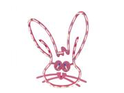 18" Lighted Pink Bunny Head Easter Window Silhouette Decoration