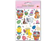 Club Pack of 48 Easter Bunny, Basket and Egg Stickers Party favors 7.5"