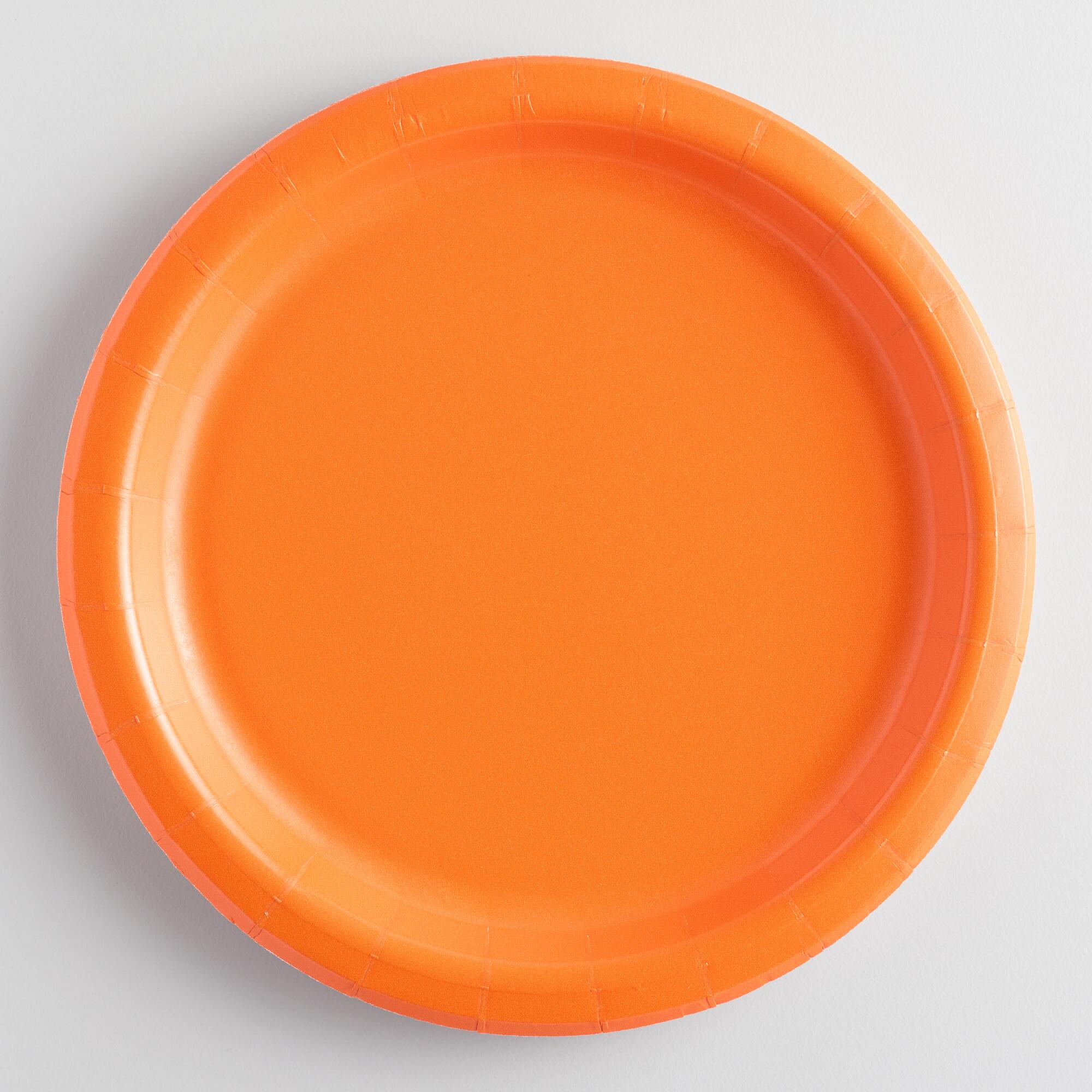 Orange Paper Party Plates Set of 2 by World Market