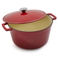 Sur La Table Blue Lightweight Cast Iron Dutch Oven