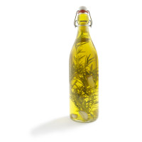 Italian Cylindrical Airtight Glass Bottle