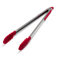 Sur La Table Silicone-Tipped Stainless Steel Locking Tongs