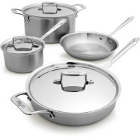 All-Clad d5 Brushed Stainless Steel 7-Piece Set
