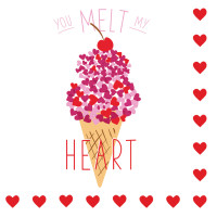 Melt My Heart Paper Cocktail Napkins