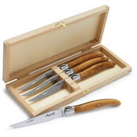 Dubost Laguiole Olivewood Steak Knives