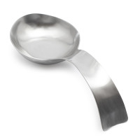 Brushed Stainless Steel Silver-Finished Spoon Rest