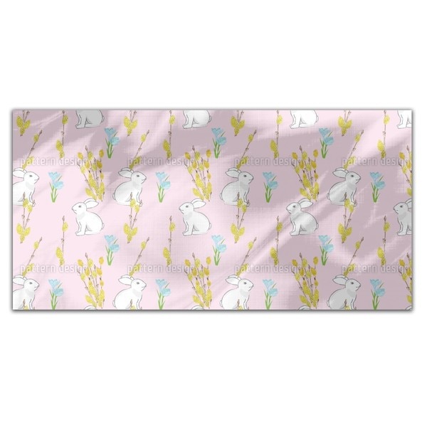 Easter Bunny And Flowering Willow Rectangle Tablecloth
