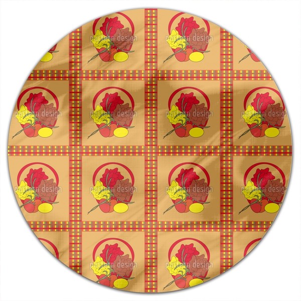 Easter Nest Round Tablecloth