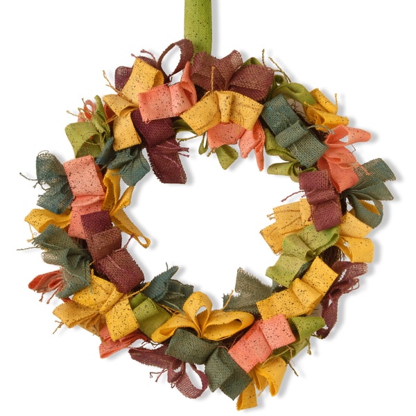22-inch Easter Wreath with Mixed Color Burlap