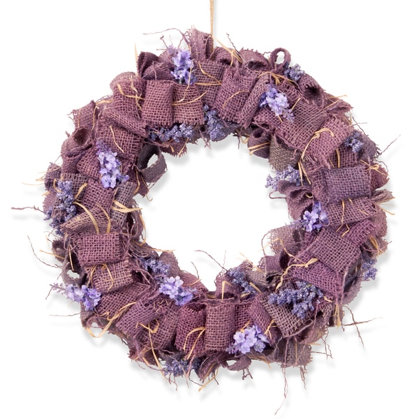 16-inch Easter Wreath with Lavender Burlap