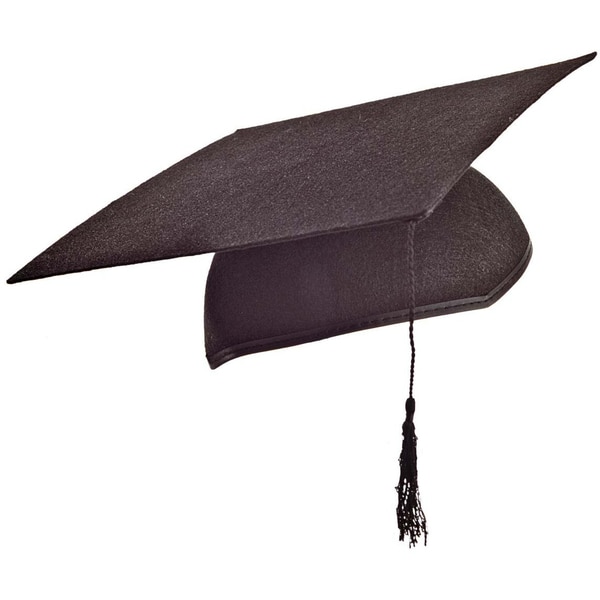 Adult Black Graduation Mortarboard Cap with Tassel