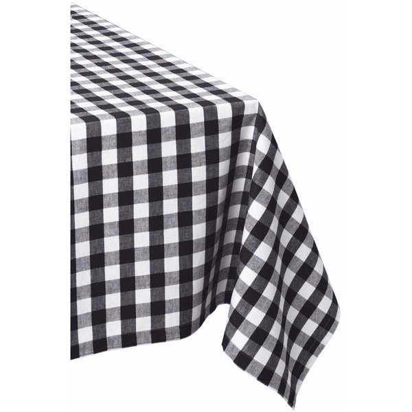 Black & White Checkers 52 x 52 Tablecloth