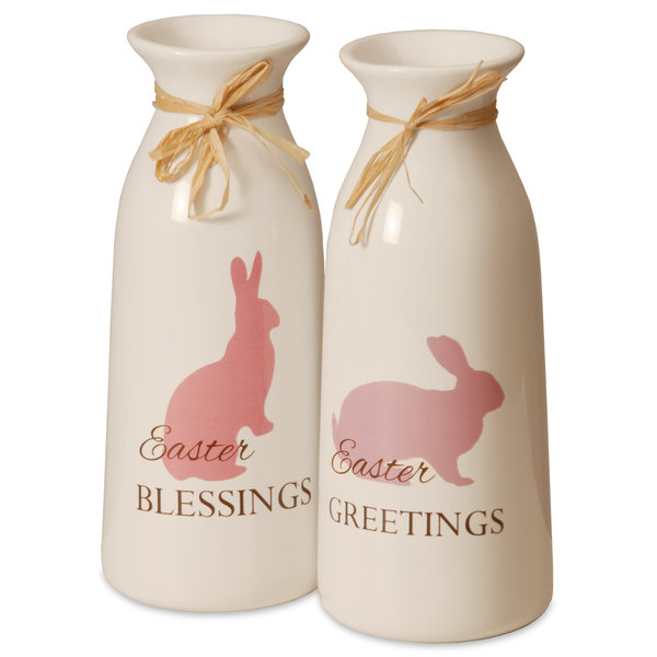 White 'Easter Greetings' Bottles