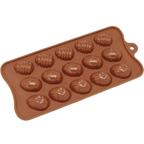 Freshware 15-cavity Easter Egg Chocolate/ Candy/ Clay Silicone Mold