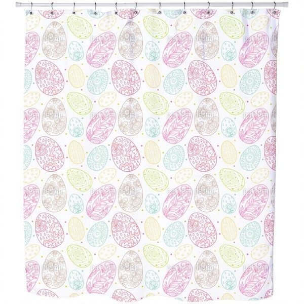 Delicate Easter Eggs Shower Curtain